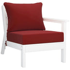 Canapé deux places blanc Polytrends Birchwood All Weather HDPE pour terrasse extérieure (2 pièces)