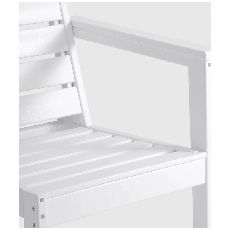 Canapé deux places blanc Polytrends Birchwood All Weather HDPE pour terrasse extérieure (2 pièces)