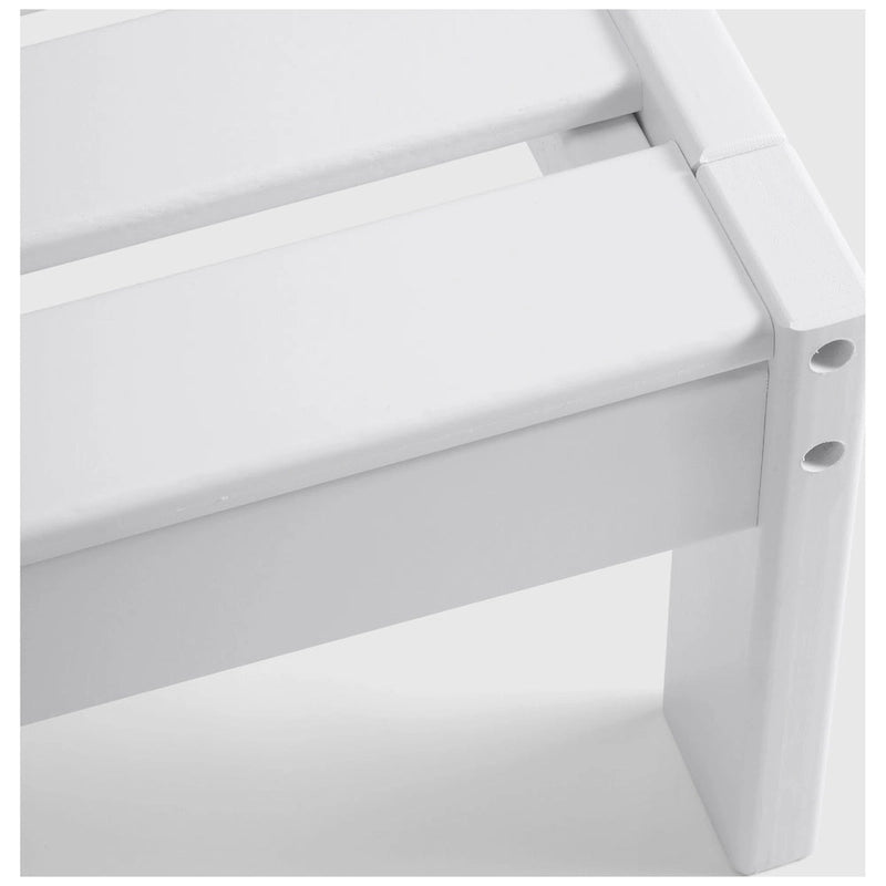 Canapé deux places blanc Polytrends Birchwood All Weather HDPE pour terrasse extérieure (2 pièces)