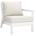 Canapé deux places blanc Polytrends Birchwood All Weather HDPE pour terrasse extérieure (2 pièces)