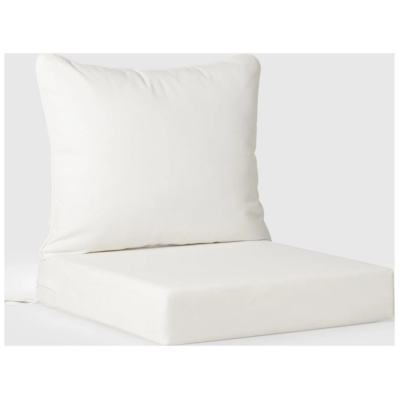 Canapé deux places blanc Polytrends Birchwood All Weather HDPE pour terrasse extérieure (2 pièces)