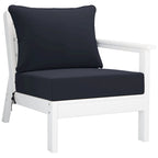 Canapé deux places blanc Polytrends Birchwood All Weather HDPE pour terrasse extérieure (2 pièces)