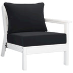 Canapé deux places blanc Polytrends Birchwood All Weather HDPE pour terrasse extérieure (2 pièces)