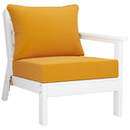 Canapé deux places blanc Polytrends Birchwood All Weather HDPE pour terrasse extérieure (2 pièces)