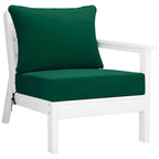 Canapé deux places blanc Polytrends Birchwood All Weather HDPE pour terrasse extérieure (2 pièces)