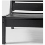 Fauteuil de jardin profond sans accoudoirs, noir, en polyéthylène haute densité (PEHD), avec coussins, Polytrends Birchwood (1 pièce)