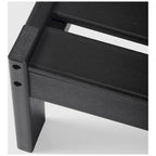 Fauteuil de jardin profond sans accoudoirs, noir, en polyéthylène haute densité (PEHD), avec coussins, Polytrends Birchwood (1 pièce)