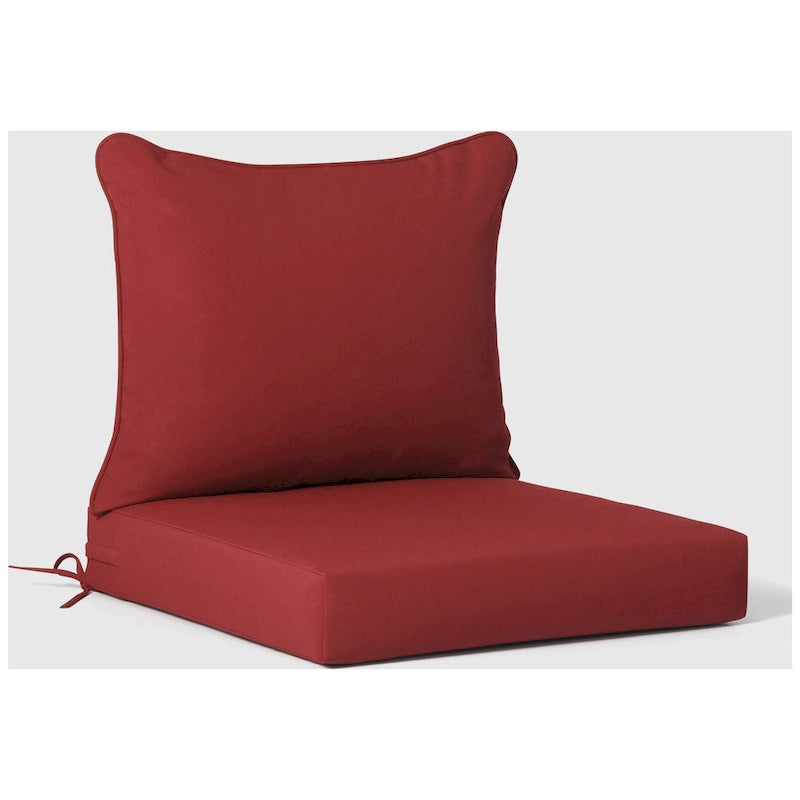 Fauteuil de jardin profond sans accoudoirs, noir, en polyéthylène haute densité (PEHD), avec coussins, Polytrends Birchwood (1 pièce)