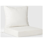 Fauteuil de jardin profond sans accoudoirs, noir, en polyéthylène haute densité (PEHD), avec coussins, Polytrends Birchwood (1 pièce)