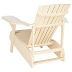 Chaise Adirondack Mopani beige en bois d'acacia SAFAVIEH Outdoor Living - 86 cm (L) x 94 cm (P) x 84 cm (H)