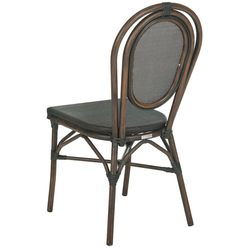 Chaises d'appoint SAFAVIEH Rural en tissu tressé, noires, pour intérieur/extérieur (lot de 2) - 43 cm (L) x 56 cm (P) x 91 cm (H)