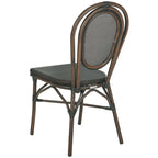 Chaises d'appoint SAFAVIEH Rural en tissu tressé, noires, pour intérieur/extérieur (lot de 2) - 43 cm (L) x 56 cm (P) x 91 cm (H)