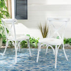 SAFAVIEH Outdoor Living Elia Chair - White (Set of 2) - 19W x 17D x 34H