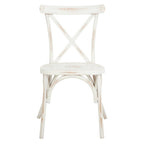 Chaise d'extérieur Elia de SAFAVIEH - Blanche (Lot de 2) - 48 cm (L) x 43 cm (P) x 86 cm (H)