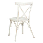 Chaise d'extérieur Elia de SAFAVIEH - Blanche (Lot de 2) - 48 cm (L) x 43 cm (P) x 86 cm (H)