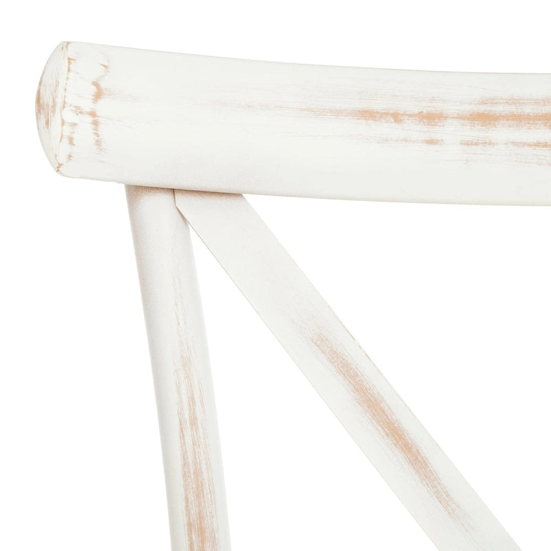 Chaise d'extérieur Elia de SAFAVIEH - Blanche (Lot de 2) - 48 cm (L) x 43 cm (P) x 86 cm (H)