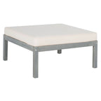 Ensemble de canapé d'angle 5 pièces Ronson de SAFAVIEH Outdoor Living - Gris cendré/Beige - 68,6 cm (L) x 68,6 cm (P) x 68,6 cm (H)