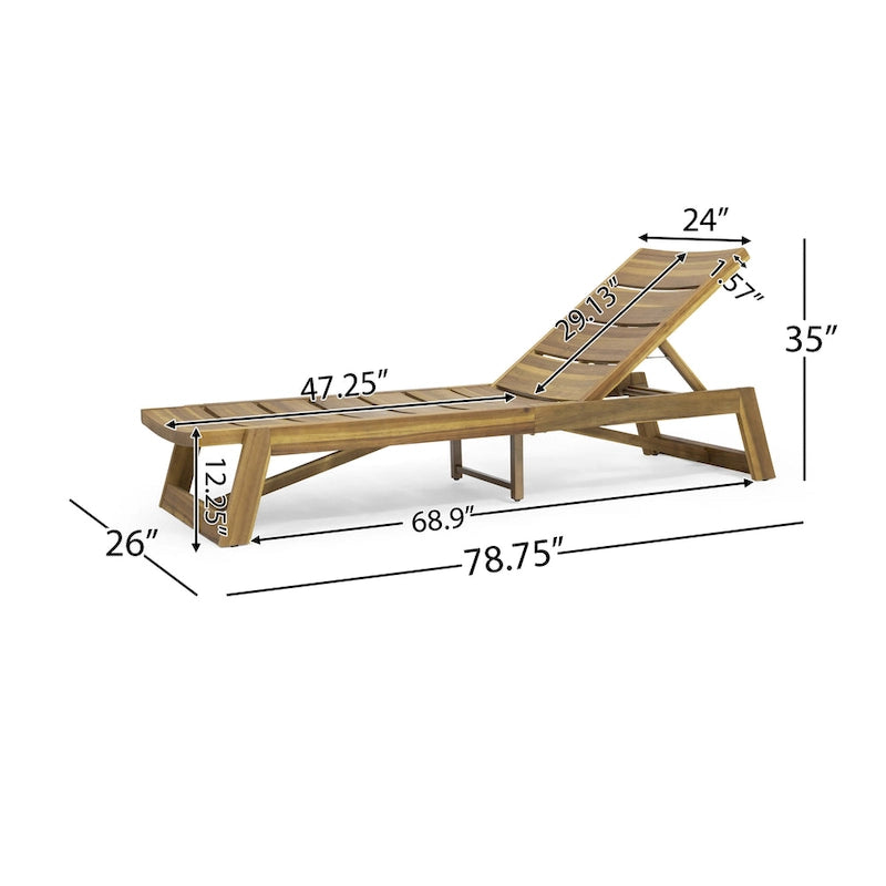 Chaise longue Maki (lot de 2)