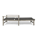 Chaise longue Hampton en bois et osier