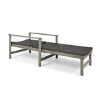 Chaise longue Hampton en bois et osier