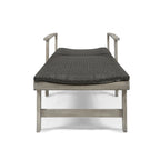 Chaise longue Hampton en bois et osier