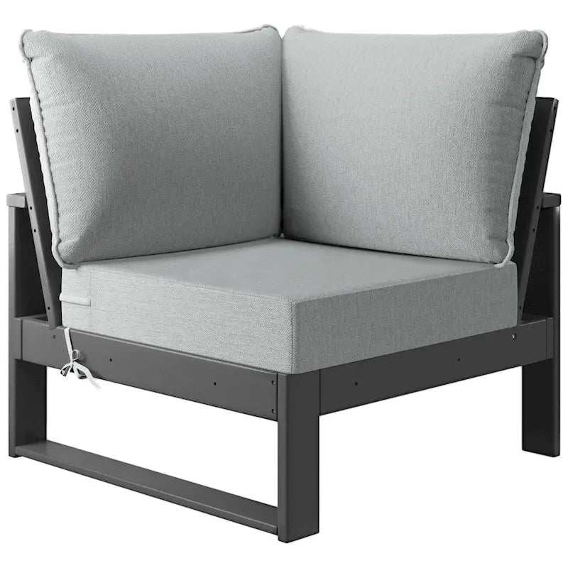 Fauteuil d'angle profond Polytrends Endless Patio avec structure grise