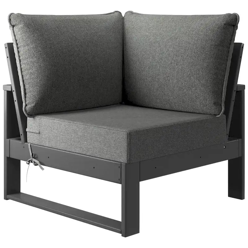 Fauteuil d'angle profond Polytrends Endless Patio avec structure grise