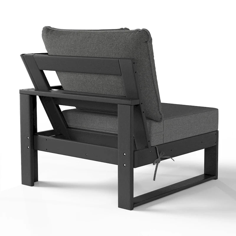 Fauteuil d'angle profond Polytrends Endless Patio avec structure grise