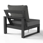 Fauteuil d'angle profond Polytrends Endless Patio avec structure grise
