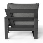 Fauteuil d'angle profond Polytrends Endless Patio avec structure grise