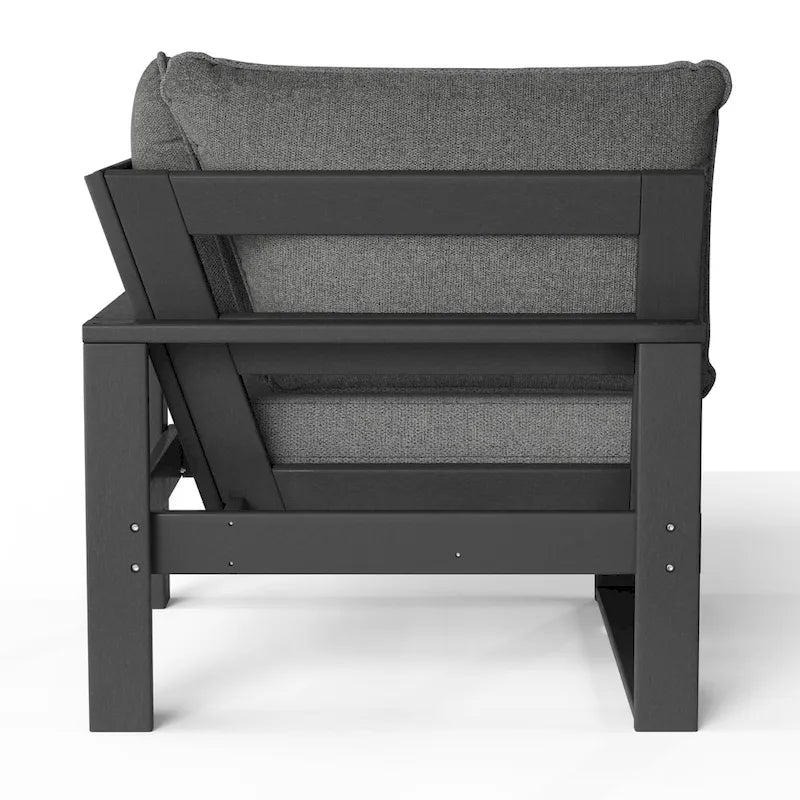Fauteuil d'angle profond Polytrends Endless Patio avec structure grise
