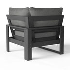Fauteuil d'angle profond Polytrends Endless Patio avec structure grise