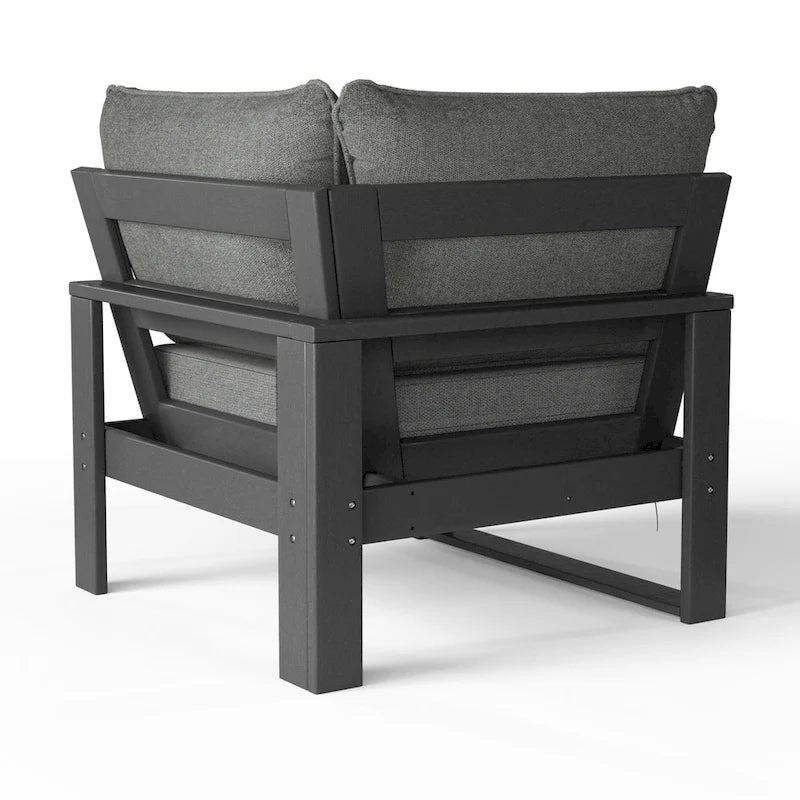 Fauteuil d'angle profond Polytrends Endless Patio avec structure grise