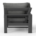 Fauteuil d'angle profond Polytrends Endless Patio avec structure grise