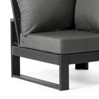 Fauteuil d'angle profond Polytrends Endless Patio avec structure grise