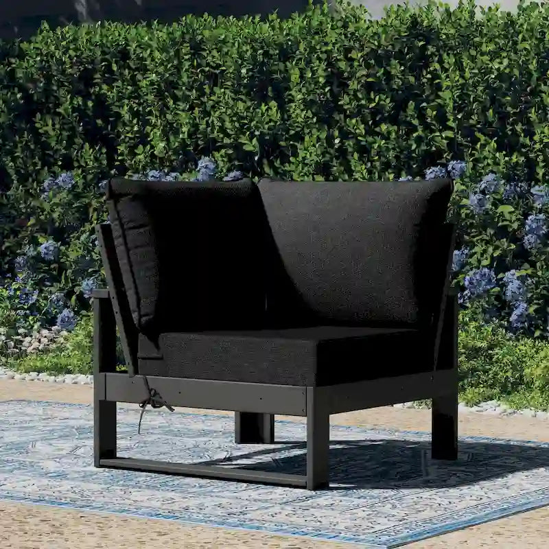 Fauteuil d'angle profond Polytrends Endless Patio avec structure grise