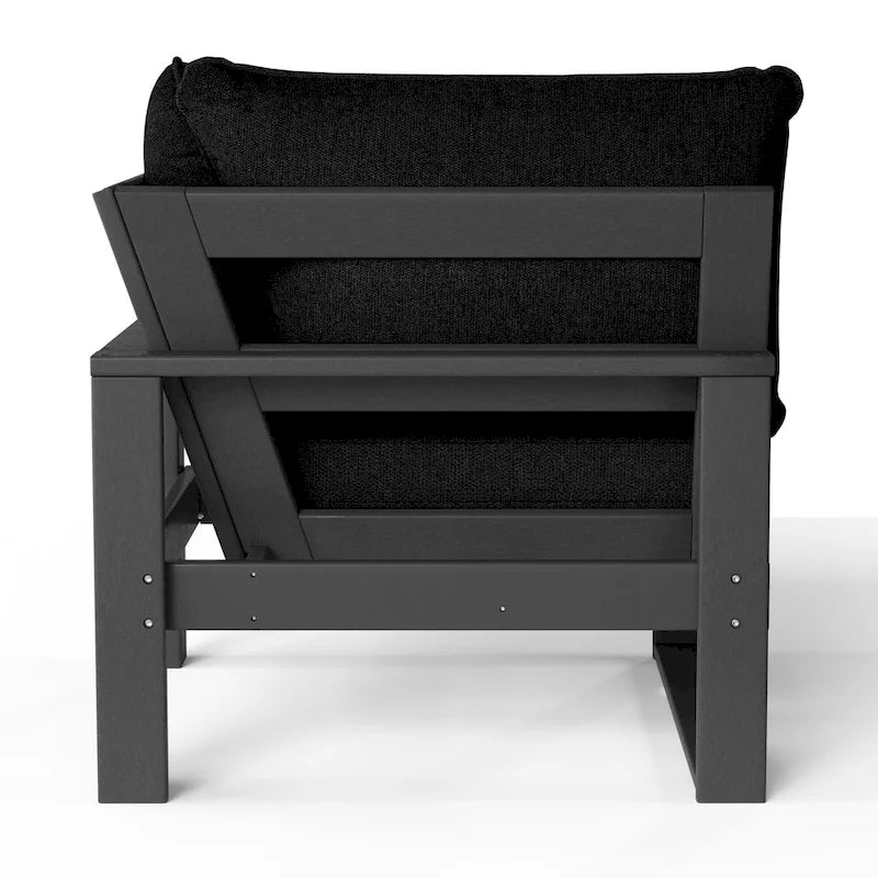 Fauteuil d'angle profond Polytrends Endless Patio avec structure grise