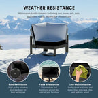 Fauteuil d'angle profond Polytrends Endless Patio avec structure grise