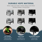 Fauteuil d'angle profond Polytrends Endless Patio avec structure grise