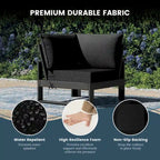 Fauteuil d'angle profond Polytrends Endless Patio avec structure grise