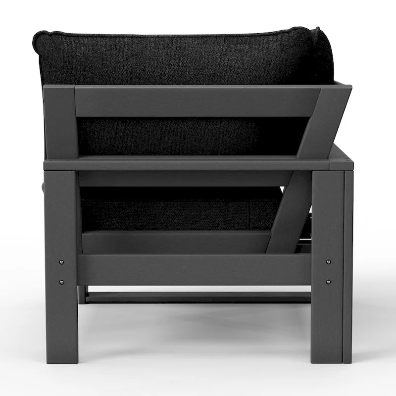 Fauteuil d'angle profond Polytrends Endless Patio avec structure grise