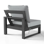 Fauteuil d'angle profond Polytrends Endless Patio avec structure grise