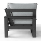 Fauteuil d'angle profond Polytrends Endless Patio avec structure grise