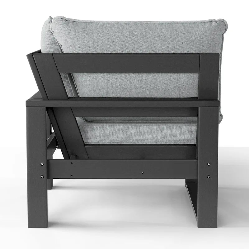 Fauteuil d'angle profond Polytrends Endless Patio avec structure grise