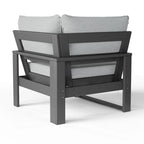 Fauteuil d'angle profond Polytrends Endless Patio avec structure grise