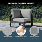 Fauteuil d'angle profond Polytrends Endless Patio avec structure grise
