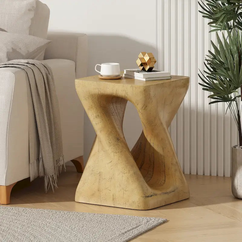 Christopher Knight Home - Table d'appoint Stella en bois à motif spirale torsadée