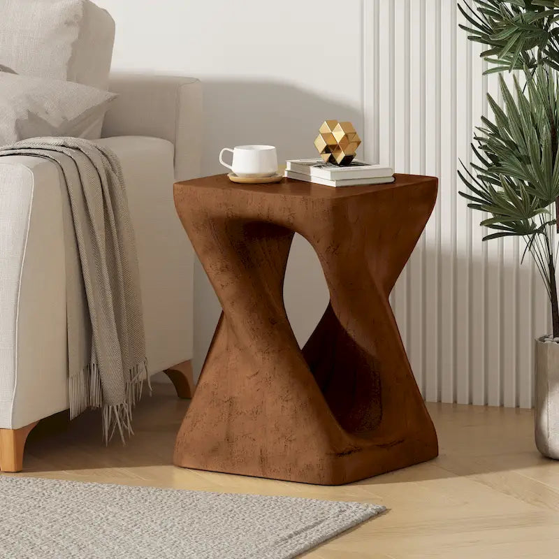 Christopher Knight Home - Table d'appoint Stella en bois à motif spirale torsadée