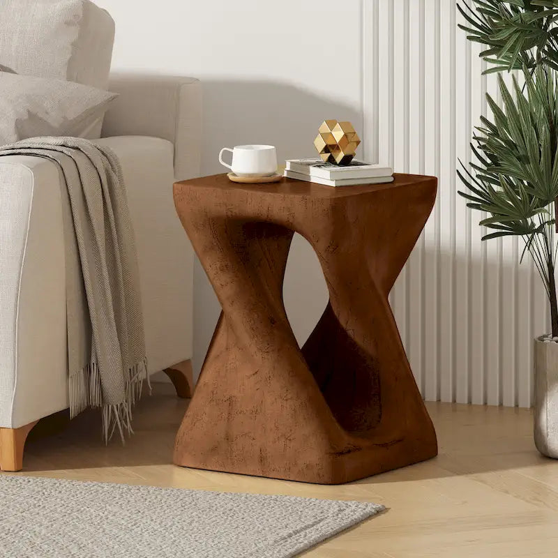 Christopher Knight Home - Table d'appoint Stella en bois à motif spirale torsadée