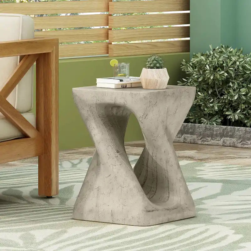 Christopher Knight Home - Table d'appoint Stella en bois à motif spirale torsadée